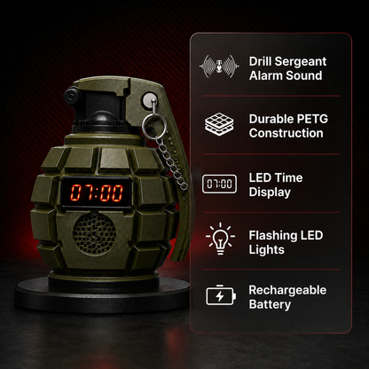 Early Drill™ Grenade Alarm Clock