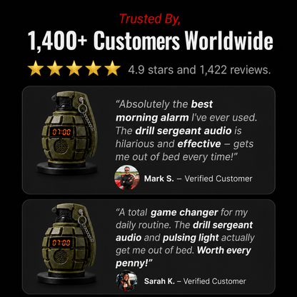 Early Drill™ Grenade Alarm Clock